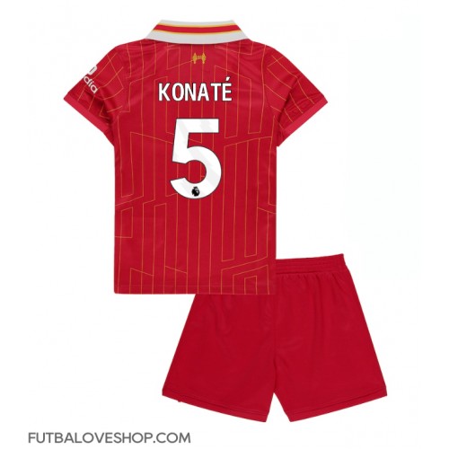 Dres Liverpool Ibrahima Konate #5 Domáci pre deti 2024-25 Krátky Rukáv (+ trenírky)